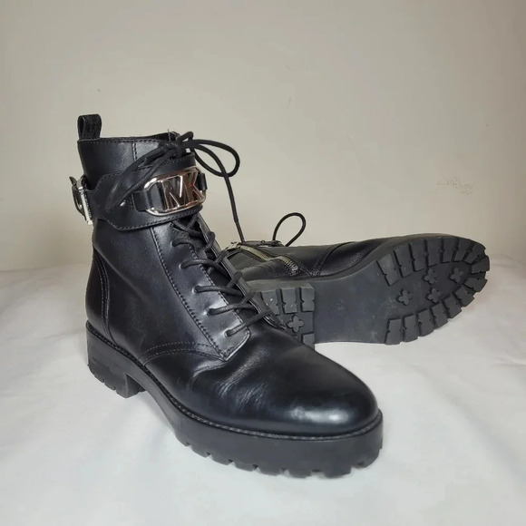EUC Michael Kors Kincaid Combat Boots sz 8 SG21E - Picture 1 of 11